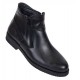 Ghete barbatesti negre din piele naturala cu doua fermoare Rusay Office GKR35NF