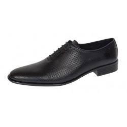 Pantofi barbati eleganti din piele naturala - Model Office Negru Matritat GKR35NPF