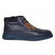 Ghete barbati din piele naturala imblanite, bleumarin, GKR36BL