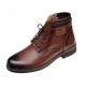 Ghete barbati casual din piele naturala (imblanite) Maro GKR39M