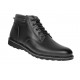 Ghete barbati din piele naturala cu siret si fermoar (imblanite) Corsa Negru GKR3XN