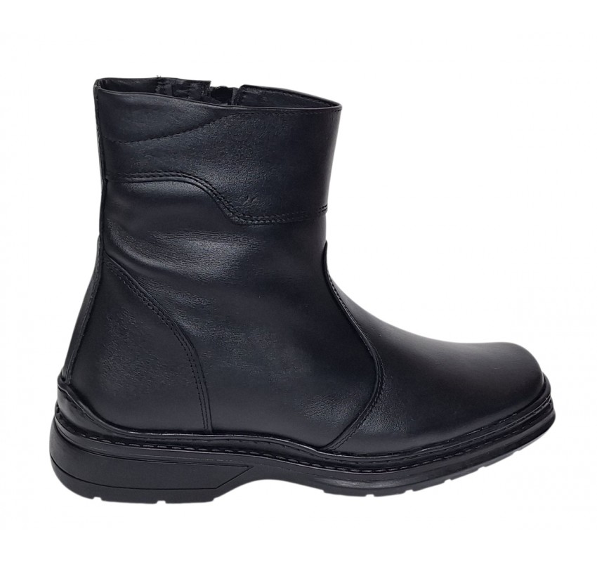 Ghete barbati din piele naturala cu fermoar GKR4010N