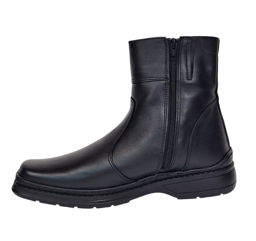 Ghete barbati din piele naturala cu fermoar GKR4010N