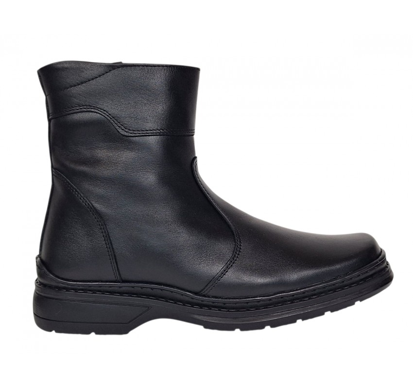 Ghete barbati din piele naturala cu fermoar GKR4010N