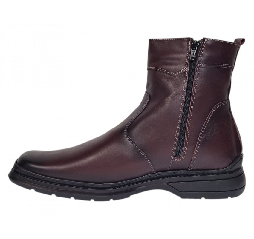 Ghete barbati din piele naturala cu fermoar GKR4010VIS