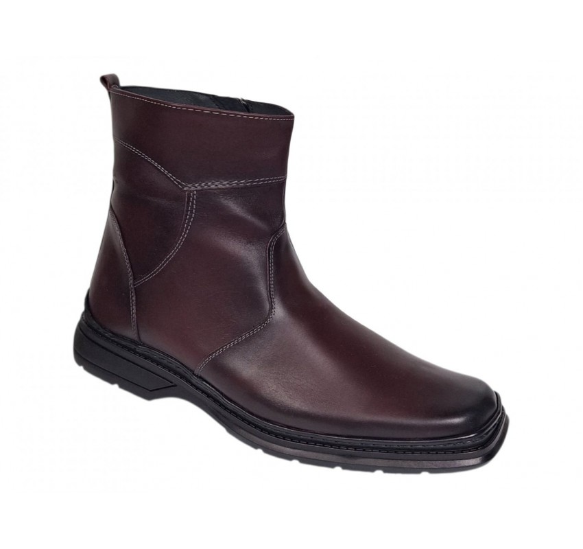 Ghete barbati din piele naturala cu fermoar GKR4010VIS