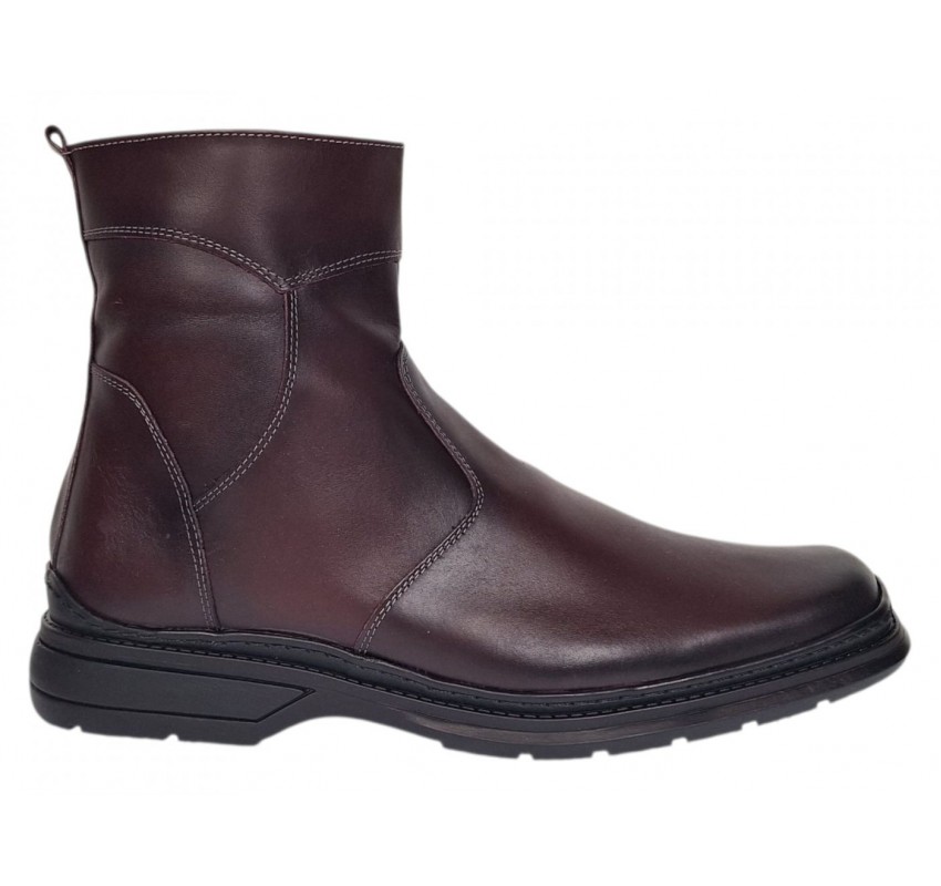 Ghete barbati din piele naturala cu fermoar GKR4010VIS