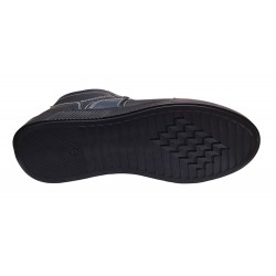 Ghete barbati din piele naturala imblanite Negru GKR40N