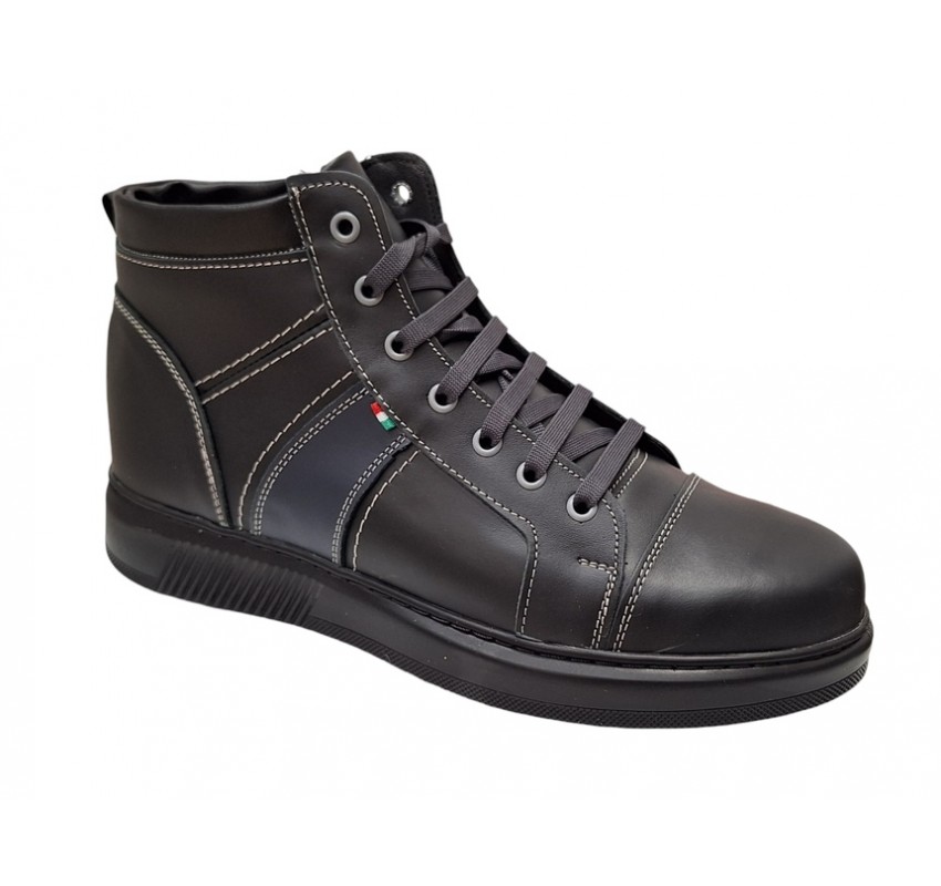 Ghete barbati din piele naturala imblanite Negru GKR40N Ghete barbati din piele naturala imblanite Negru GKR40N