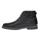 Ghete barbati, din piele naturala, imblanite, Burano, Negru, GKR41N