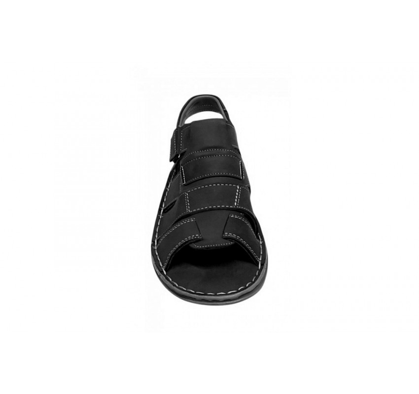 Sandale barbati casual din piele naturala negru bufo GKR47BN