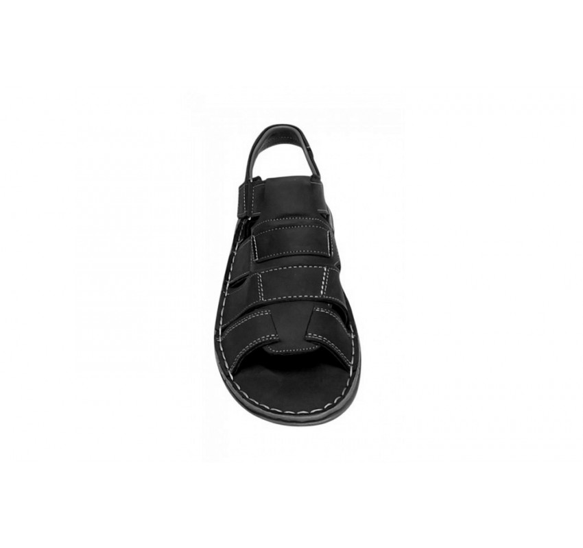 Sandale barbati casual din piele naturala negru bufo GKR47BN