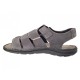 Sandale barbati gri din piele naturală, închidere velcro talpă confortabilă – casual, aerisite și practice GKR47GB