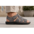 Sandale barbati gri din piele naturală, închidere velcro talpă confortabilă – casual, aerisite și practice GKR47GB