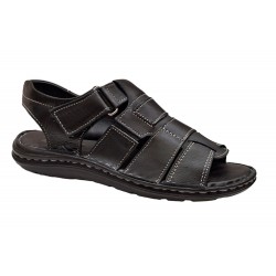 Sandale barbati casual din piele naturala - Model Negru GKR47N