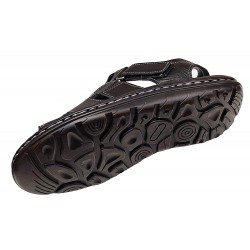 Sandale barbati casual din piele naturala - Model Negru GKR47N