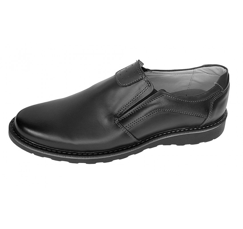 Pantofi barbati casual din piele naturala Negru GKR480EN