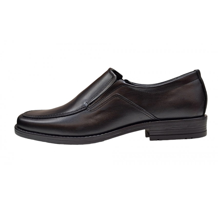 Pantofi barbati eleganti din piele naturala, cu elastic, GKR48N