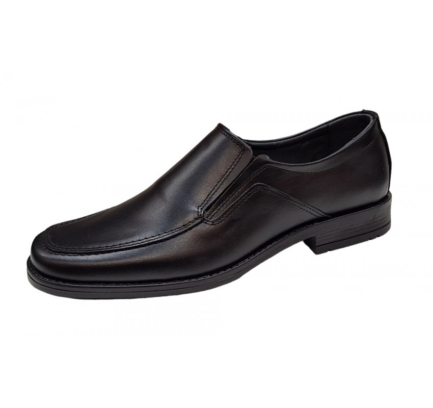 Pantofi barbati eleganti din piele naturala, cu elastic, GKR48N