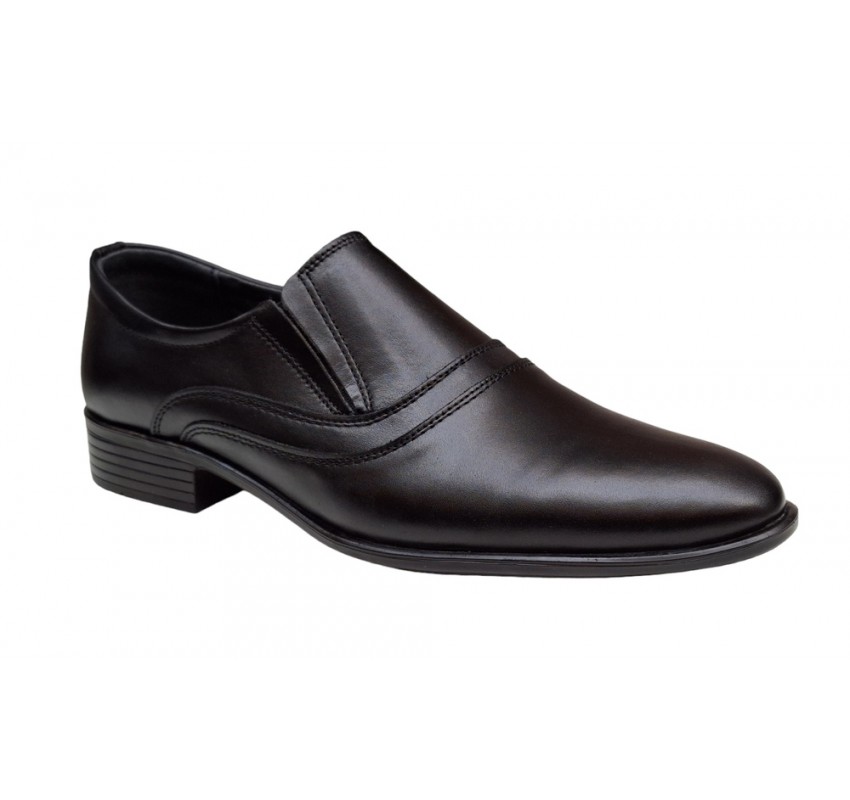 Pantofi barbati, eleganti, piele naturala, negru - GKR49N