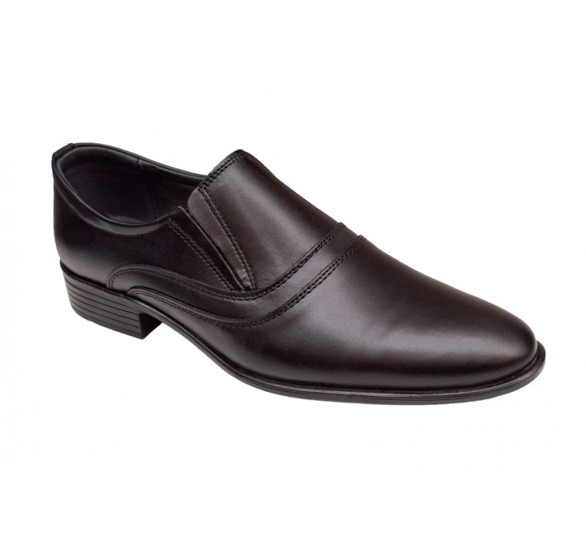 Pantofi barbati, eleganti, piele naturala, negru - GKR49N