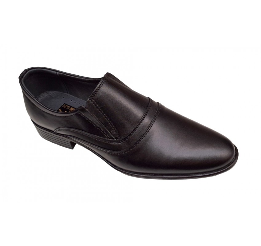 Pantofi barbati, eleganti, piele naturala, negru - GKR49N