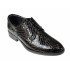 Pantofi barbati eleganti din piele naturala - Model Negru Croco GKR4CRN