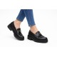 Pantofi dama casual din piele naturala de culoare neagra Sasha Bee