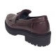 Pantofi dama bordeaux piele naturala cu talpa groasa si accesoriu albina