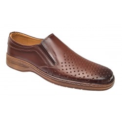 Pantofi barbati casual din piele naturala - Model perforat Maro 504M Pantofi barbati casual din piele naturala - Model perforat Maro 504M