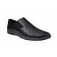 Pantofi barbati casual din piele naturala cu perforatii Negru GKR507N Pantofi barbati casual din piele naturala cu perforatii Negru GKR507N