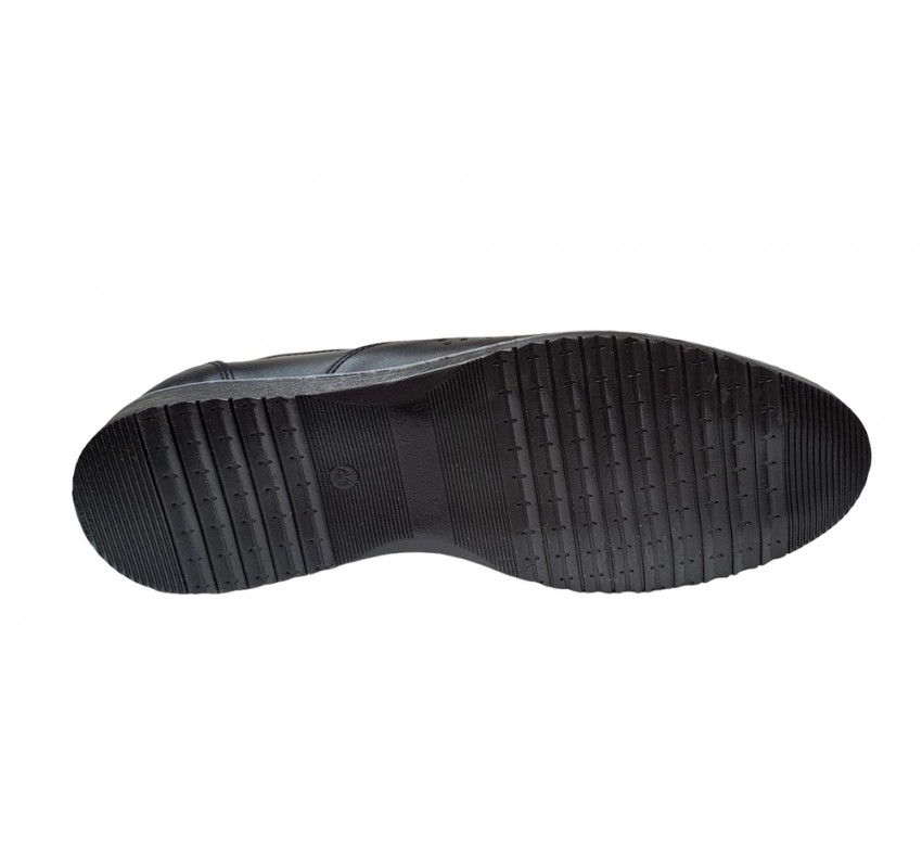 Pantofi barbati casual din piele naturala cu perforatii Negru GKR507N Pantofi barbati casual din piele naturala cu perforatii Negru GKR507N