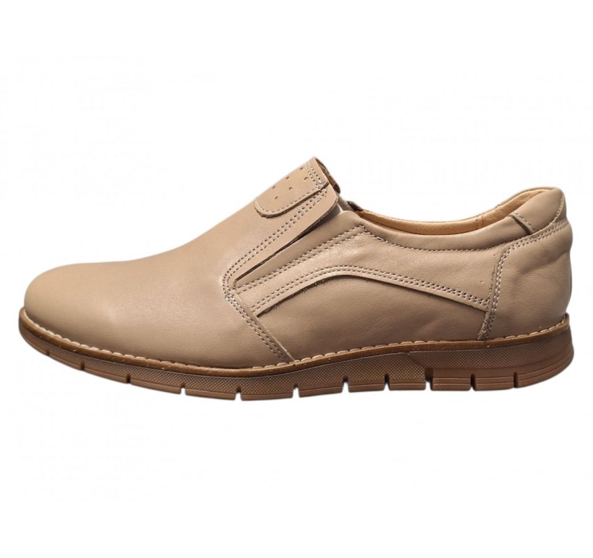Pantofi barbati Casual Sport din Piele Naturala Bej GKR508BEJ