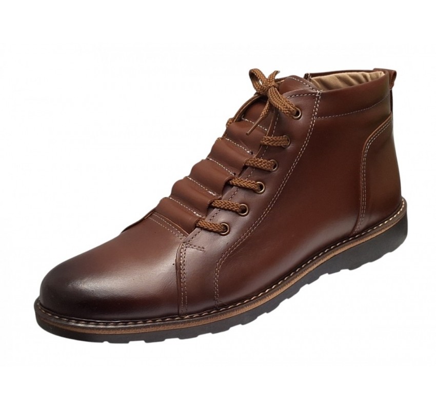Ghete casual barbati piele naturala imblanite Corsa Maro