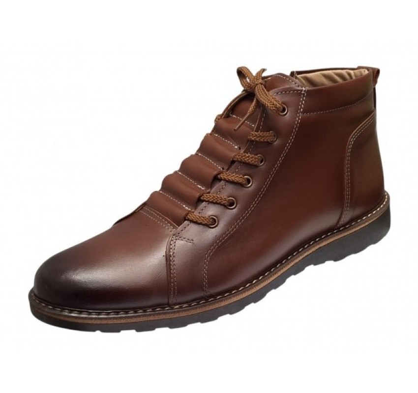 Ghete casual barbati piele naturala imblanite Corsa Maro