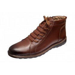 Ghete casual barbati piele naturala imblanite Corsa Maro