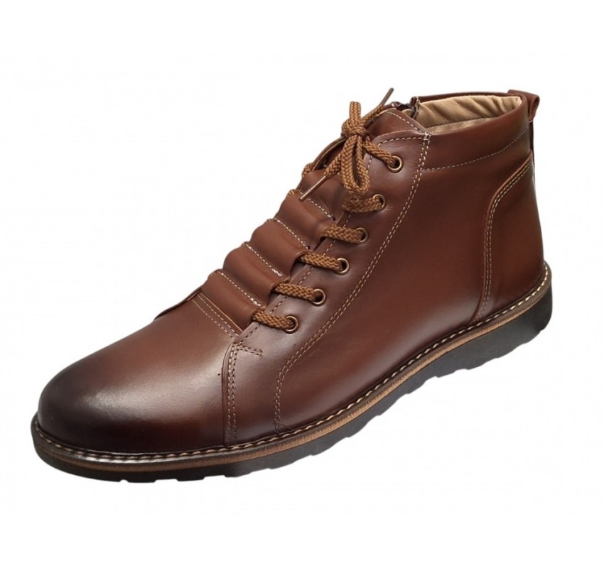 Ghete casual barbati piele naturala imblanite Corsa Maro