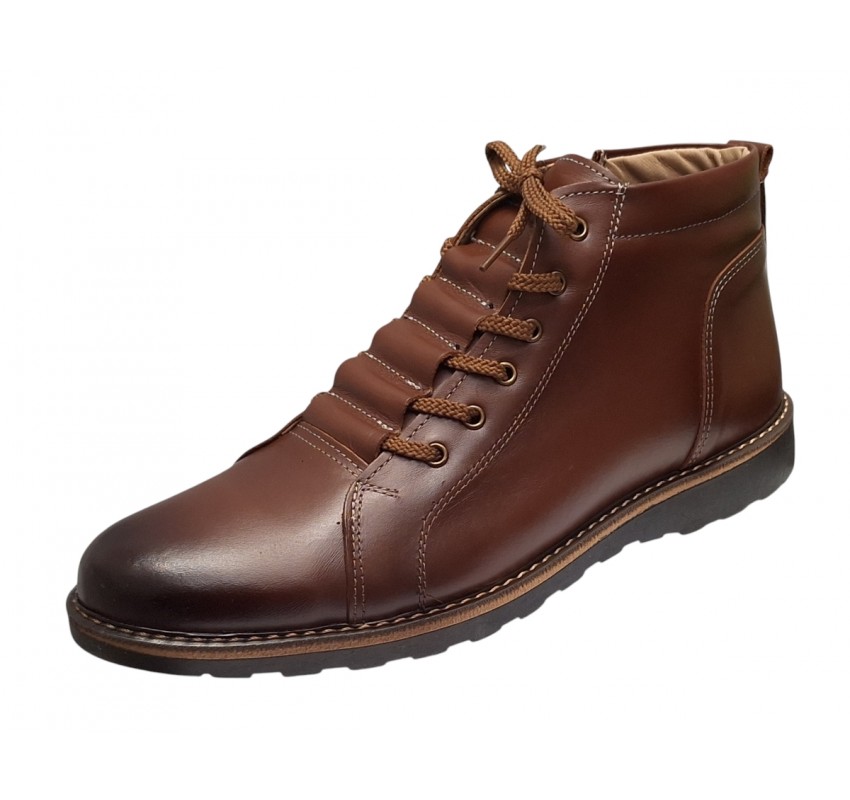 Ghete casual barbati piele naturala imblanite Corsa Maro Ghete casual barbati piele naturala imblanite Corsa Maro