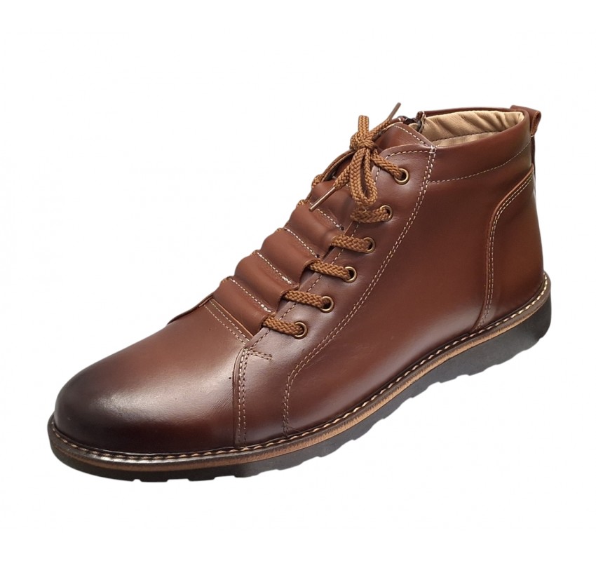 Ghete casual barbati piele naturala imblanite Corsa Maro Ghete casual barbati piele naturala imblanite Corsa Maro