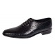 Pantofi eleganti barbati din piele naturala Havana Croco Lac Negru