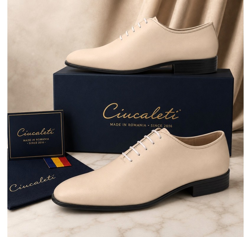 Pantofi barbati rosii eleganți din piele naturală cu șiret și talpi confortabile deosebite GKR51R
