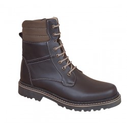 Bocanci barbati militari, din piele naturala, imblaniti, inalti, model iarna - Army Force, GKR55M