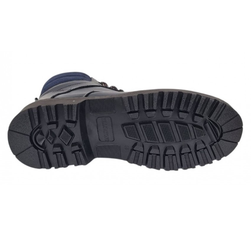 Bocanci barbati Sport din piele naturala model Bleumarin Imblanit GKR5KBLUE
