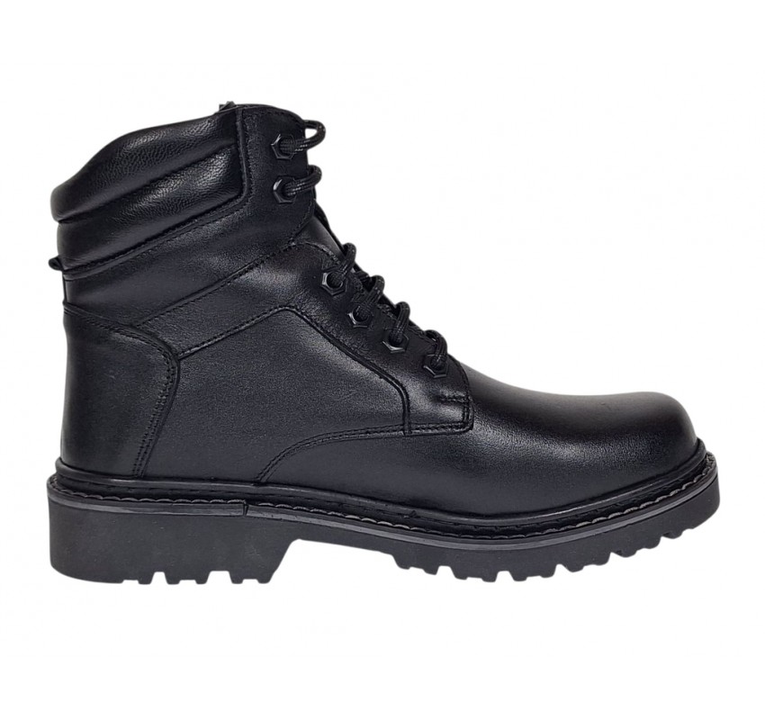 Bocanci barbati Sport din piele naturala model Negru imblanit GKR5KN