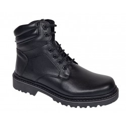 Bocanci barbati Sport din piele naturala model Negru imblanit GKR5KN