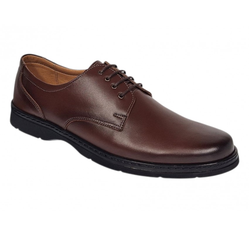 Pantofi barbati casual din piele naturala pe calapod lat Maro GKR5XM
