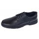 Pantofi barbati casual din piele naturala pe calapod lat Negru GKR5XN