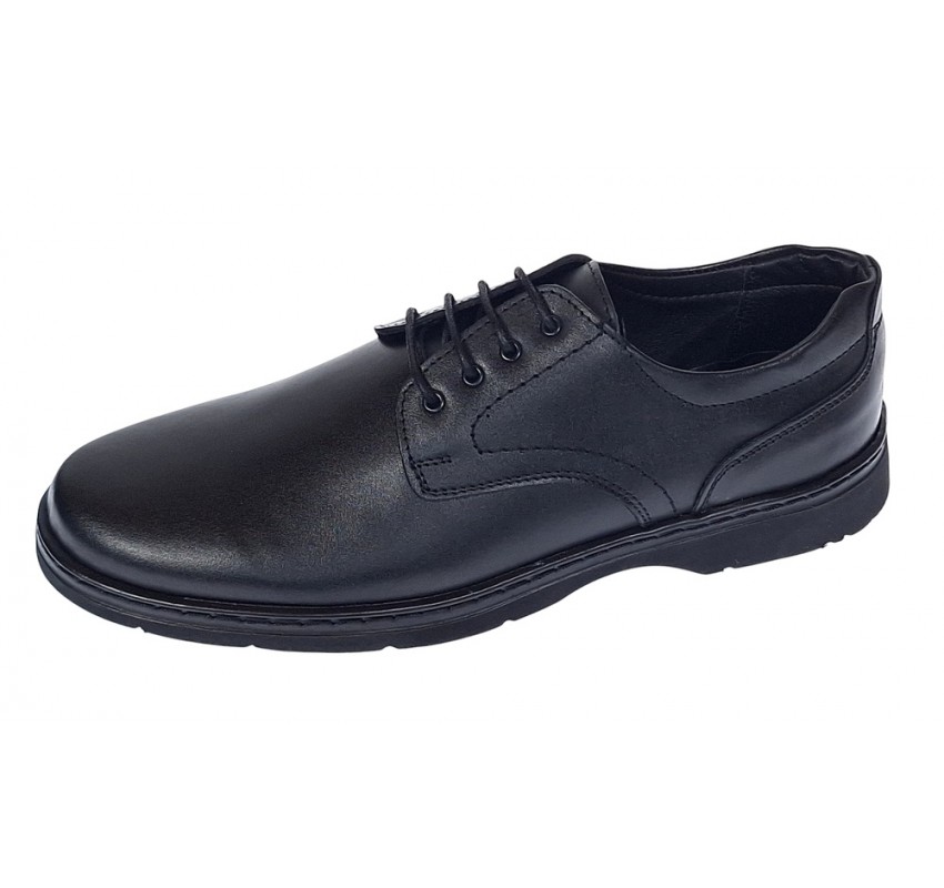 Pantofi barbati casual din piele naturala pe calapod lat Negru GKR5XN Pantofi barbati casual din piele naturala pe calapod lat Negru GKR5XN