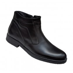 Ghete barbati din piele naturala cu fermoar, imblanite, GKR Elegant GKR61N