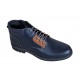 Ghete barbati casual, din piele naturala, cu siret, imblanite, bleumarin, GKR Imperium - GKR65BL